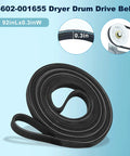 6602-001655 dryer drum drive belt, 92inL x 0.3inW, part of All In One Diy Ready Dryer Repair Kit With Roller Belt And Idler Pulley Replacement DC97-16782A 6602-001655 DC93-00634A Fits DV210AEW XAA DV40J3000EW A2 DV42H5200GP A3 DV42H5200EF A3 DV45H7000EW A2 APPLIANCEMATES