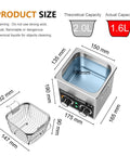 This awesome 120W ultrasonic cleaner bath features a digital timer and heater for jewelry, coins, and e-cig parts, size dimensions.