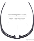 Back view of Hypershock Safety Glasses With Brown Frame And Espresso Polarized Lens Anti Scratch Hardcoat Model S2969.