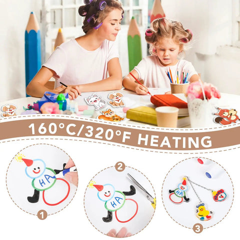 30 Pack Shrink Plastic Sheets For Crafts 7.9 By 5.7 Inches Ideal For DIY Jewelry Charms And Kids Craft Projects, kids drawing and baking shrink art