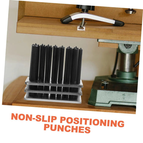 28 Piece Cylindrical Punch Set For Woodworking And Metal Drilling Positioning And Transfer Punches Drill Tool Kit on a workbench