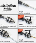 Installation guide for Workhorse Hand Drill Kit Three Eighths Inch Manual Drill With Nine Piece High Speed Steel Bit Set Chuck And Key