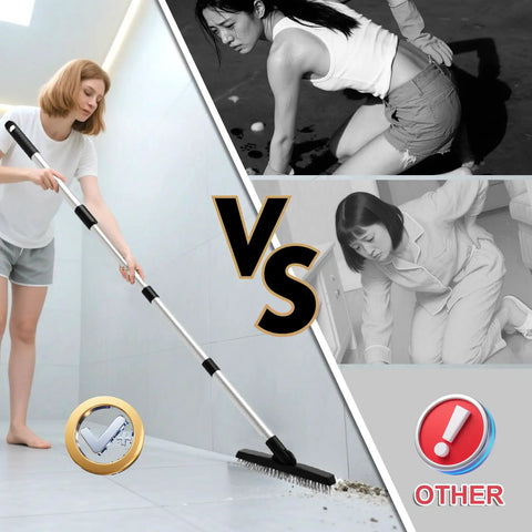 Comparison of Grout Cleaning Brush With Adjustable Long Handle Swivel Head V Shaped Stiff Bristles Tile Scrubber with other methods