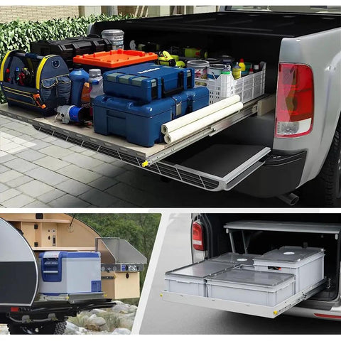 Pair 500 Lb Heavy Duty Drawer Slides With Lock, 72 Inch Full Extension Ball Bearing Side Mount Industrial Rails, RV use