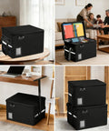 Ultra Durable 6400 Degrees Fahrenheit Fireproof Document Safe Box With Lock Portable File Organizer used in home and office settings