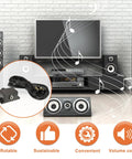 Universal Car Amplifier Level Controller With 3.5mm Cable Sub Amp Gain Knob in home theater audio setup