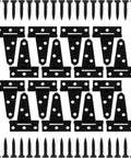 16 Pack 2 Inch T Strap Hinges For Shed Doors And Gates Heavy Duty Black Outdoor Tee Hinges with screws, galvanized finish