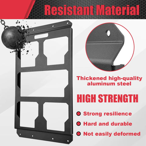 2 Pcs Aluminum Mounting Plates for Packout Toolbox, wall mount base, showcasing rust-resistant steel durability
