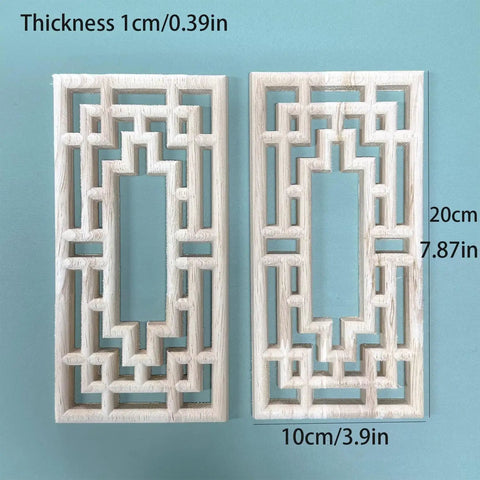 Four Piece Set Of Top Notch Wood Appliques Featuring Slick Floral Carvings For Gotta Love Diy Furniture Updates And Badass Room Refreshes With A Classic Design That Totally Slaps On Cabinets Plus Dressers, two intricately carved wooden panels measuring 10x20cm.