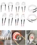 Top Shelf Induction Heater Coil Kit Including 10 Pcs Brass Core Rods And A Solid Storage Box displaying 10 heating coils.