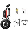 A8 Electric Handcycle Wheelchair Power Attachment Upgrade Kit For Manual To Electric Wheelchairs, 48V 1000W, Red components set