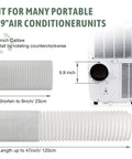 Portable Air Conditioner Vent Hose 47 Inch Long 5.9 Inch Diameter Exhaust Tube For Most Portable AC Units Anti Clockwise Connection