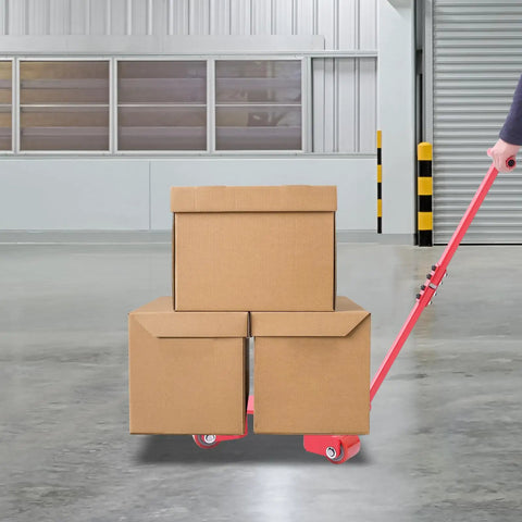 Beefy 2 Ton Machinery Mover Dolly Set Of 4 With 360 Degree Swivel PU Wheel Rollers Heavy Duty Industrial Equipment Transport Skate For Warehouse Factory Garage Move with boxes