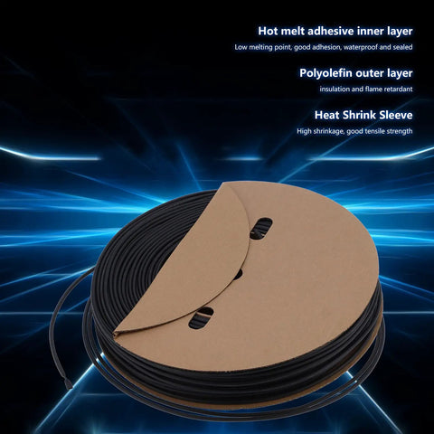 Get Your Wires Safe With This Oumefar Heat Shrink Tube Kit Made From Durable Polyolefin Single Wall Shrinkable Sleeves For Maximum Wire Protection And Electrical Safety In Any Project You Might Be Fixing Right Now. Black heat shrink sleeve roll on spool, polyolefin, for wire insulation