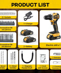 Cordless Drill Set and Driver Kit With 20V Power, Dual 2Ah Batteries, Charger, 40N Torque, 20+1 Clutch Settings in product list