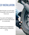 Instructions for Badass UV Cure Fiberglass Repair Patch 9 X 12 Inches Quick Fix Flex Sheet for easy installation.