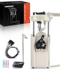 Drop-In Electric Fuel Pump Module Assembly With Pressure Sensor For Cadillac Escalade, Chevrolet Tahoe, GMC Yukon V8 4.8L 5.3L 6.0L Fits 2000 To 2003 Gas Engine Models Tag Code TCB E3508M shown with components