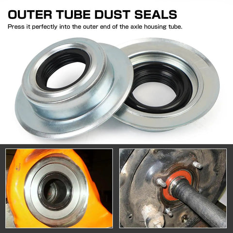 Beefed Up Front Axle Seal And Greaseable U Joint Kit For Ford F 250 F 350 Super Duty 2005 To 2014 With O Rings And Seals outer tube dust seals
