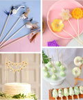 Top Shelf Natural Wooden Dowel Rods 1/8 Inch By 12 Inches For Diy Crafts And Garage Works used for creative cake toppers and crafts.