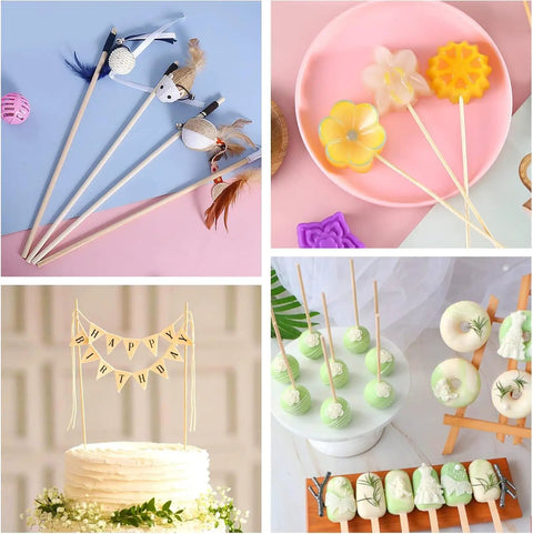 Top Shelf Natural Wooden Dowel Rods 1/8 Inch By 12 Inches For Diy Crafts And Garage Works used for creative cake toppers and crafts.