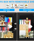 3.3 Cu Ft Fireproof Home Safe with Waterproof Seal, digital keypad lock, shelves for valuables, cash, and documents.