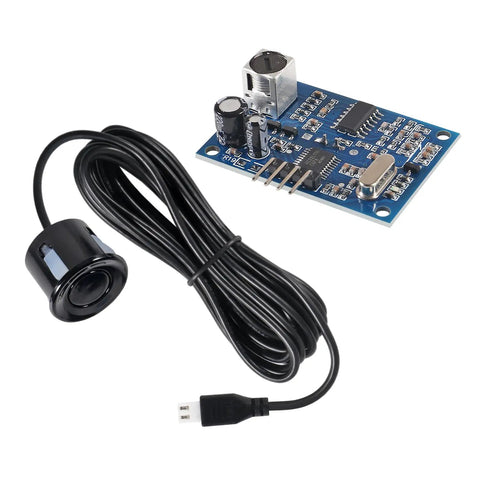 Two Pack Waterproof Ultrasonic Distance Sensor Module With 40KHz Transducer 5V Operation, sensor module and cable