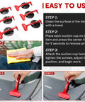 6 Pack Suction Cup Clamp Set For Convertible Tops And Windshields Car Glass Repair Kit instructions and steps to use clamps