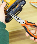 182 Piece Home Repair Tool Set With Durable Case For DIY Projects, needle nose pliers adjusting small parts