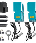 Two electric motor units with springs and accessories for 1600W Electric Rebar Bender And Cutter Machine With Pure Copper Motor Bends Steel Rods Up To 25Mm Max Diameter Ideal For DIY Projects And Construction Jobs Powerful 110V Performance For Heavy Duty Tasks.