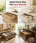 21 Inch Undermount Drawer Slides Set With Soft Close Full Extension 6 Pair Heavy Duty Bottom Mount Cabinet Sliders in use