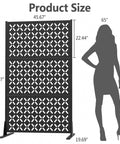 Outdoor Metal Privacy Fence Panels 72 Inches Tall By 46 Inches Wide Freestanding Privacy Screen With Dope X Shaped Modern Geometric Design