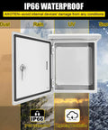 Open Rugged Outdoor Electrical Box Enclosure With IP65 Waterproof Junction Box Galvanized Steel Anti Rust NEMA Wall Mounted