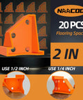 Pro 5 In 1 Flooring Installation Kit With Tapping Block Heavy Pull Bar 10 Inch Contour Gauge 20 Piece Upgrade Spacers Rubber Mallet For Laminate And Vinyl Flooring Heavy Duty Pro Grade Tools For Pros And DIY, 20 orange flooring spacers