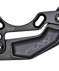 Zippa Lite MTB Bash Guard for ISCG05 Mount Fits 26T To 32T Chainrings, black CNC AL7075 with polymer bumper, side view.
