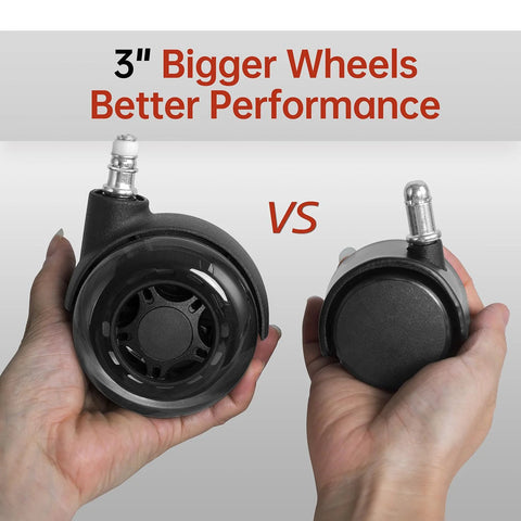 Comparison of 3 Inch Office Chair Wheels Set Of 5 Double Rollerblade Replacement For Smooth Quiet Rolling On Hardwood Floors And Carpets