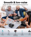 Kpaw Automatic Card Shuffler For Poker One Press Electric Shuffle Machine Low Noise with players enjoying games at home.