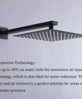Top Shelf Wall Mounted Rain Shower System With A Water Powered Digital Display stainless steel shower head with air injection technology.