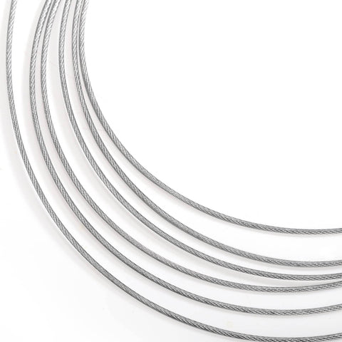 Stainless Steel Wire Rope Cable 1 16th Inch 500 Feet Vinyl Coated Braided 7x7 Core For Outdoor Use Heavy Duty Clothesline Trellis String Lights