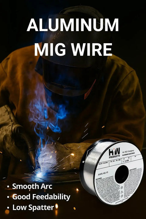 Welder using MIG Aluminum Welding Wire.030 Inch Diameter 1 Pound Roll ER4043 Alloy Made In North America 2 Pack Pro Grade Wire