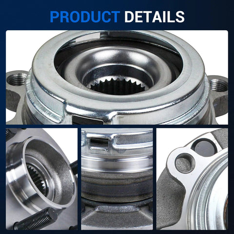 Close-up of Front Wheel Hub And Bearing Assembly 5 Lug With ABS Fit For Nissan Altima 07-18 Maxima 09-21 Pathfinder 13-20