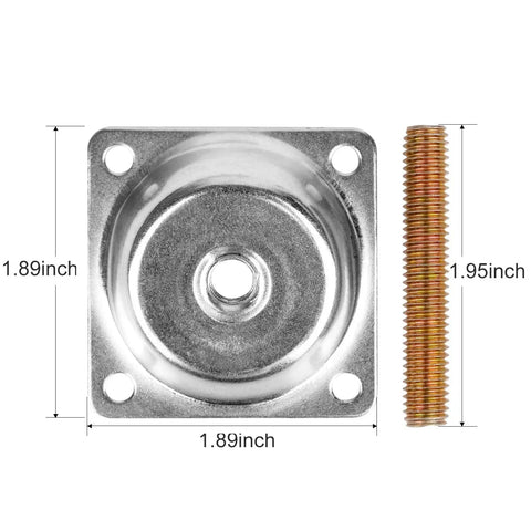 14 Degree Angled Leg Mounting Plates For Sofa And Furniture Repair No Wobble Fix Full Set Of 4 With M8 Screws Hanger Bolts And Converters