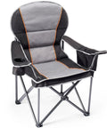 Oversized Folding Camping Chair For Adults With Cup Holders Portable Outdoor Collapsible Seat Beefy 500 Lbs Capacity Built For Lawn Fishing Hiking Black