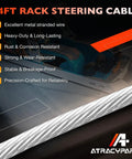 14 Ft Back Mount Rack And Pinion Steering Kit For Marine Boats, SS14114 Steering System cable detail with features