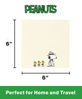 6x6 inch microfiber cloth with Snoopy and Woodstock design, part of a 3 Pack Microfiber Cleaning Cloths For Glasses And Lenses