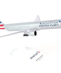 American Airlines 777-300 New Livery Model Kit In 1 To 200 Scale With Gear Snap Fit Build That Snaps In Minutes No Glue Needed Ultra Realistic Plane Replica For Collectors And Builders, side view with stand