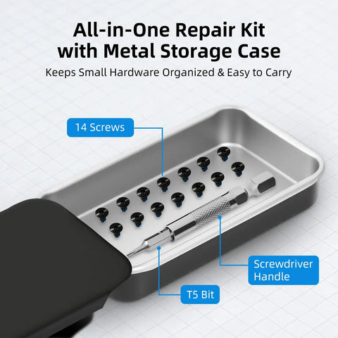 Holds It Tight With Top Tier Ridge Wallet Screw Replacement Kit. Gets You A T5 Torx Driver Plus Thread-Locking Screws That Never Loosen For Your Daily Carry Slim Gear. Solid Repair Setup That Keeps Your Wallet Secure And Ready To Rock Anytime Without. metal case with 14 screws and T5 bit