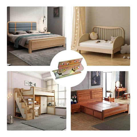 Heavy Duty Bed Rail Brackets With Mounting Screws Built Tough Rock Solid Galvanized Steel Hardware Bed Frame Repair Kit on wooden bed frames.