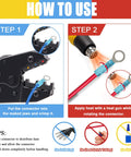 How to use Ratcheting Wire Crimping Tool For Heat Shrink Connectors Pro Grade Crimper Pliers For 10 To 22 AWG Wire