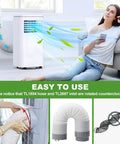 5 Inch Diameter Portable Air Conditioner Exhaust Hose Replacement Extends Up To 58.85 Inches Includes TL2667 Connection in use