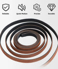 3D Printer Timing Belt Kit For X Y Z Axis Grippy Non Slip Rubber Belts With Brown Fabric Coating For Superior Grip And Precise Motion 3 Piece Set Replacement For X1 P1P P1S, coiled belts
